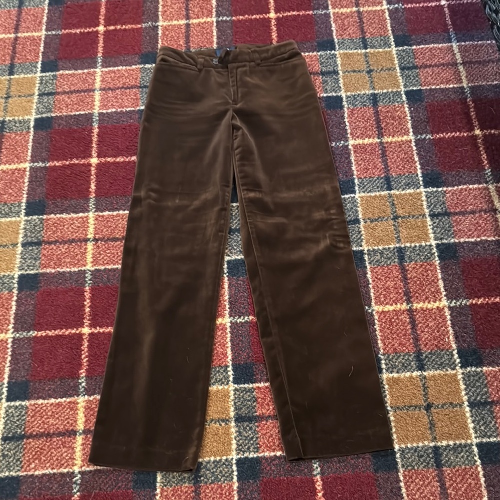 Ladies GAP Chocolate Velvet pants size 1. Warn a few times.